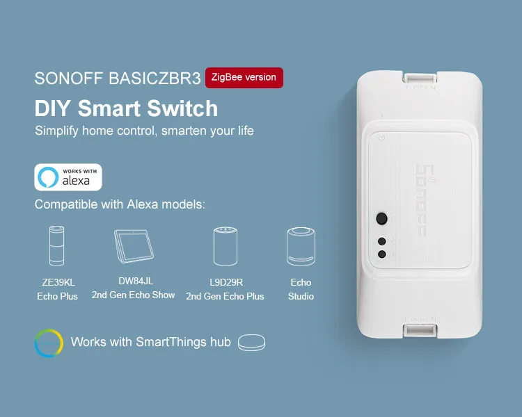 Умный выключатель SONOFF BASICZBR3 Zigbee Беспроводной Выключатель с дистанционным