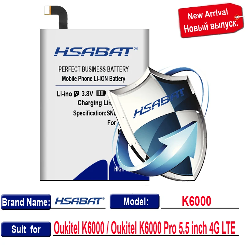 for K6000 Pro HSABAT Новинка 7350 мАч батарея для Oukitel K6000/K6000 Pro 5,5 дюймов 4G LTE/K6000 plus - Цвет: for K6000 Pro