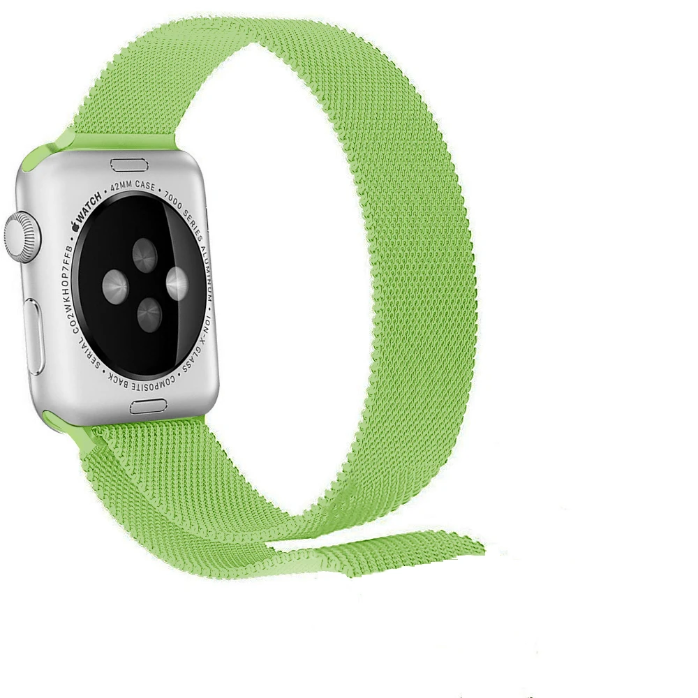 Миланский Браслет-петля, ремешок из нержавеющей стали для Apple Watch, серия 1, 2, 3, 42 мм, 38 мм, металлический ремешок для iwatch, серия 4, 5, 40 мм, 44 мм