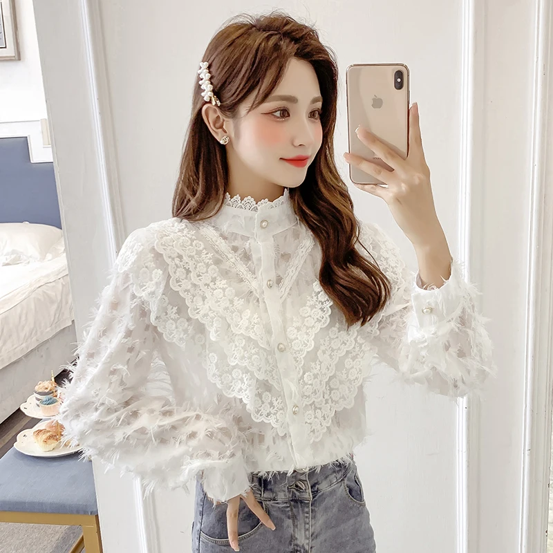 

Cheap wholesale 2021 spring summer autumn new fashion casual ladies work women Blouse woman overshirt female OL Py1402