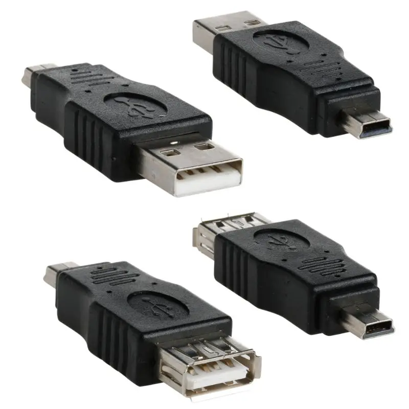 

10pcs OTG 5 pin F/M mini changer adapter converter USB male to female micro USB