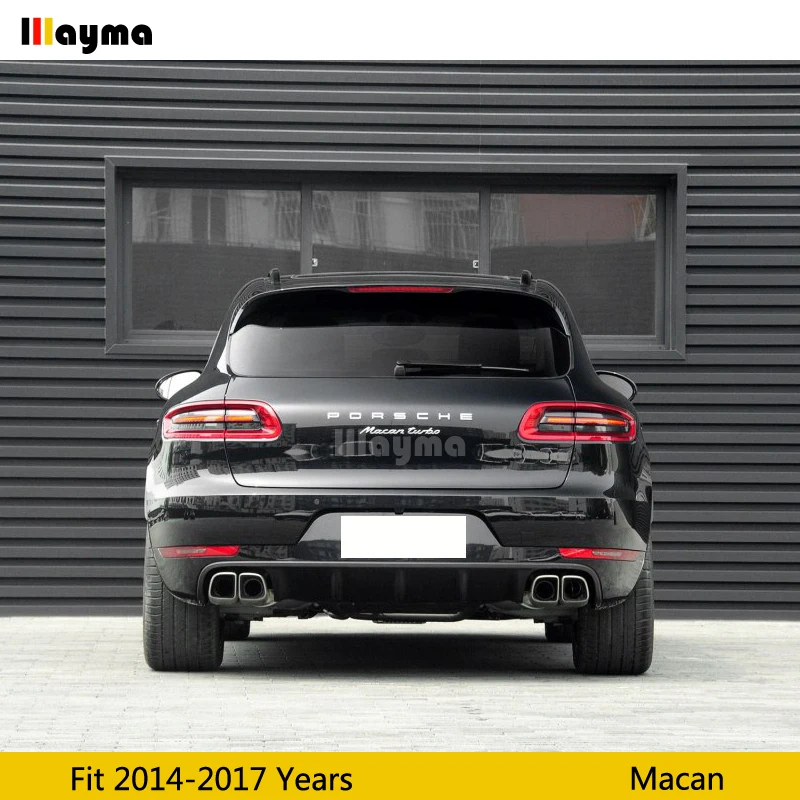 Серебряные наконечники выхлопной трубы глушитель для Porsche Macan 2014 2015 2016 2017 года