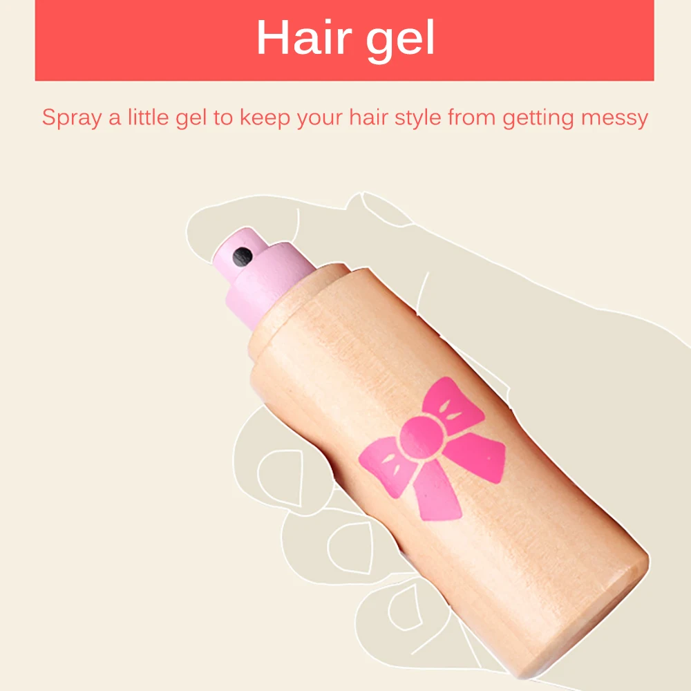 

Play House Toy Set Simulation Fun Barber Tools Set Wooden Toys With Different Barber Tools For Girls