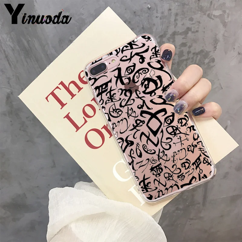 Yinuoda Shadowhunters Pattern Rubber Phone Accessories Cover for iPhone X XS MAX 6 6s 7 7plus 8 8Plus 5 5S SE XR 11 pro max