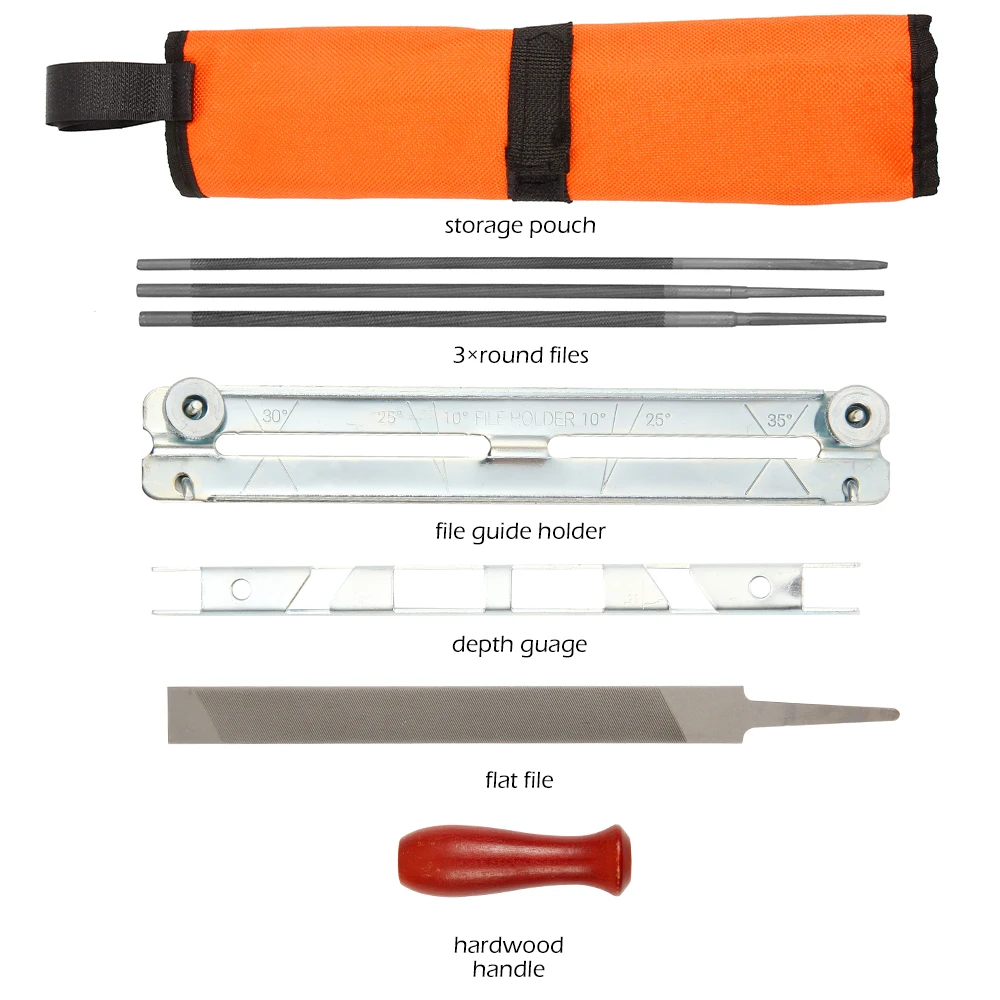 Набор инструментов для ЗАТОЧКИ ЦЕПНОЙ ПИЛЫ 8 шт.|Орудия| |