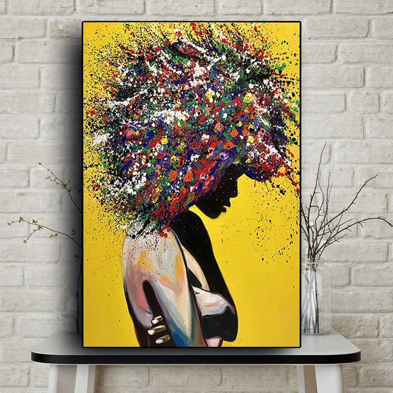 

Abstract African Women Printed Posters Canvas Paintings Wall Art Prints Poster Living Room Decor tableau mural