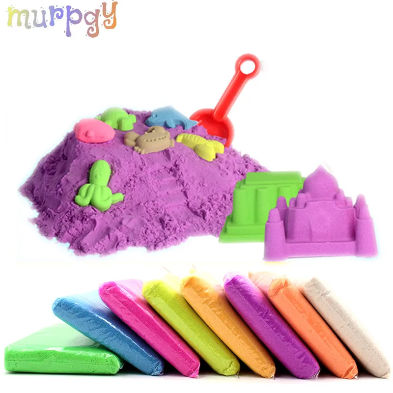 100g/Set Sand Glue for Slime Clay Novelty Beach Toys Sand Model Clay Dynamic Moving Magic Sand Toys for Children Christmas gift starry sky sand beach toy 18 piece sand set magic space clay sand puzzle power toys