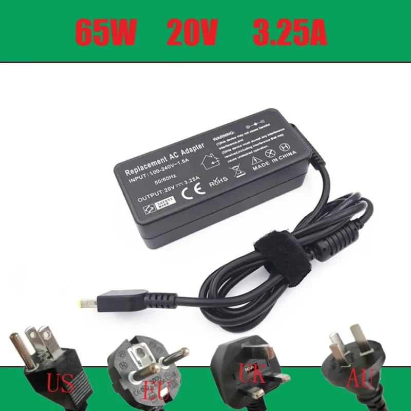 

20V 3.25A 65W AC Power Adapter Laptop Charger For Lenovo X1 Carbon E431 E531 S431 T440s T440 X230s X240 X240s G410 G500 G505