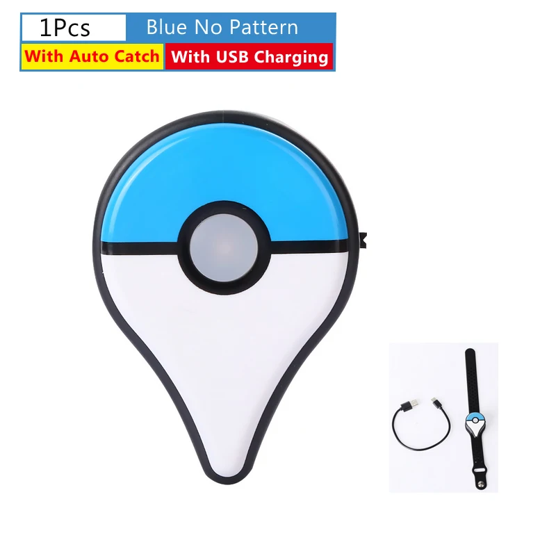 Charging Auto Blue Bluetooth браслет с автоматической ловлей для игры Pokemon Go Plus, аксессуары для часов с браслетом, часы с зарядкой от usb - Цвет: Charging Auto Blue