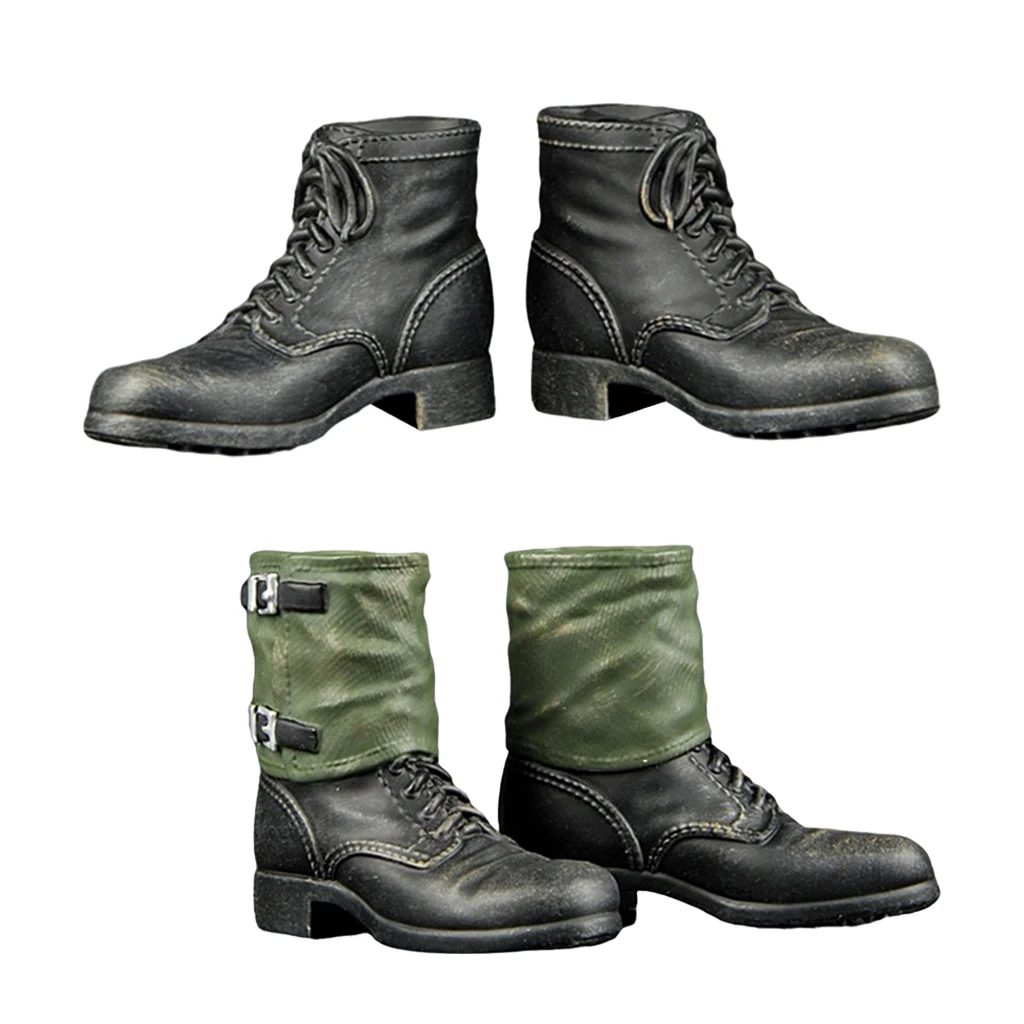

1/6 Mans Soldier Combat Boot Shoes for 12inch TC Dragon Action Figure Dolls
