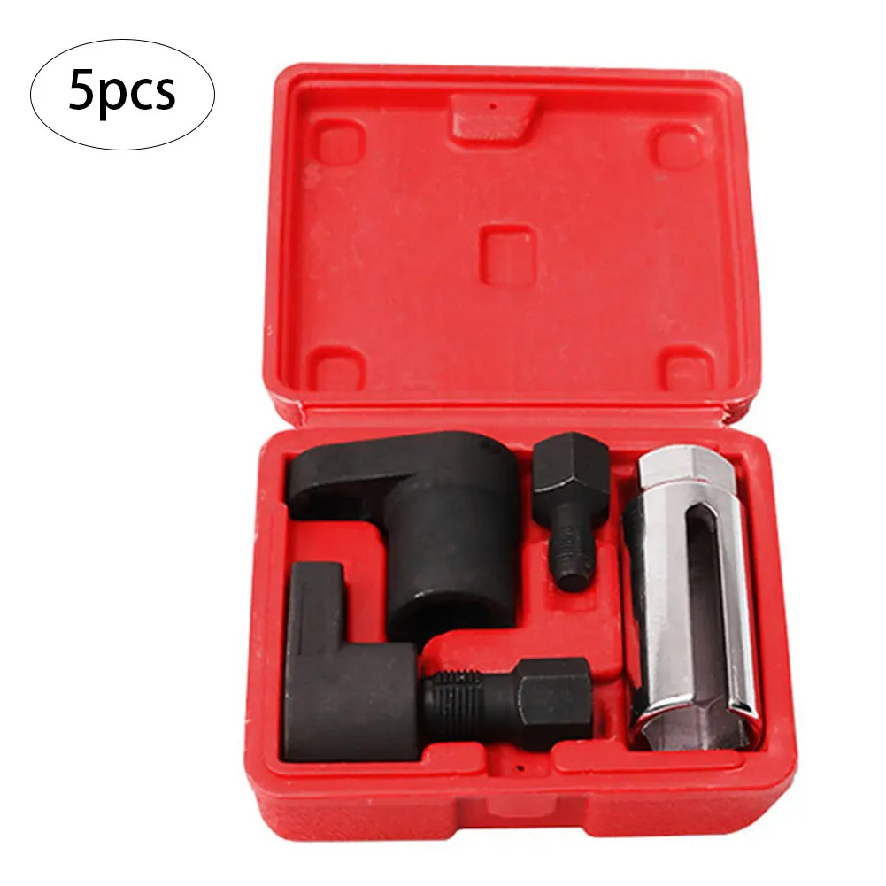 

5PCS Professional Oxygen Sensor Wrench Kit Thread Chaser Tool Fit For Auto O2 Socket Removal Install Offset Vacuum Sensor Socket