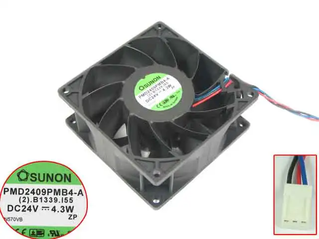 SUNON PMD2409PMB4-A (2).B1339.155 DC 24V 4,3 W 90x90x38mm вентилятор охлаждения сервера