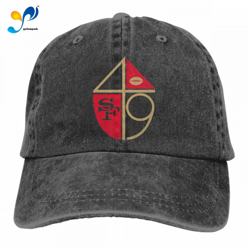 

Franklin Sports 49ers Hat New Logo 2020 Football Hat Adjustable Black of San Francisco Fans