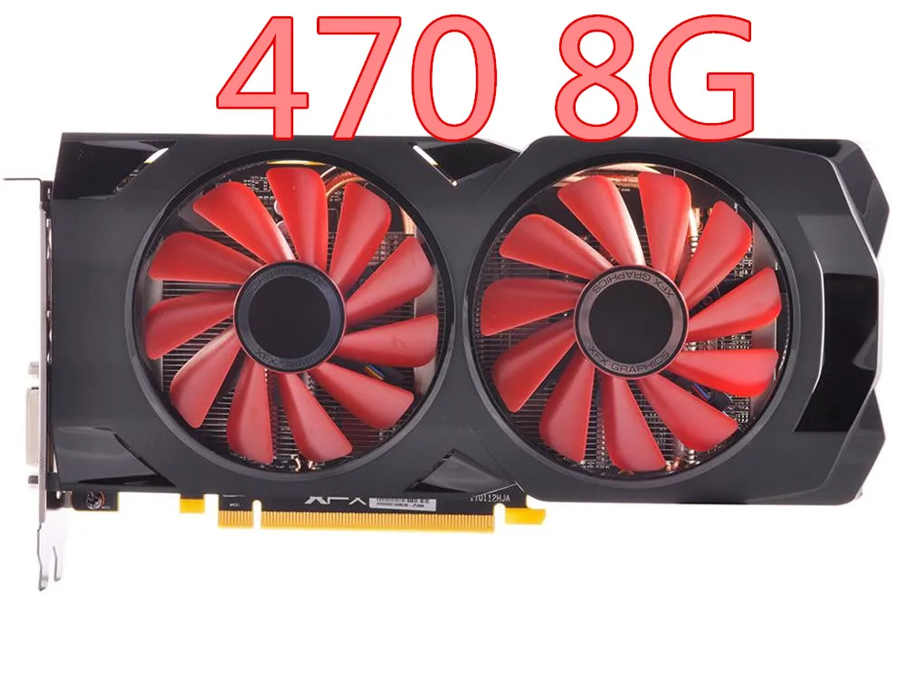 Б/у видеокарта XFX RX 470 8GB 256Bit GDDR5 видеокарты для AMD 400 серии VGA RX470 DisplayPort 8G HDMI| |