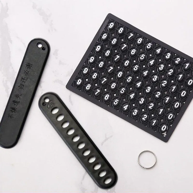 

Creative Number Keychain Plastic Decorative Key Chain Phone Number Car Styling1pc