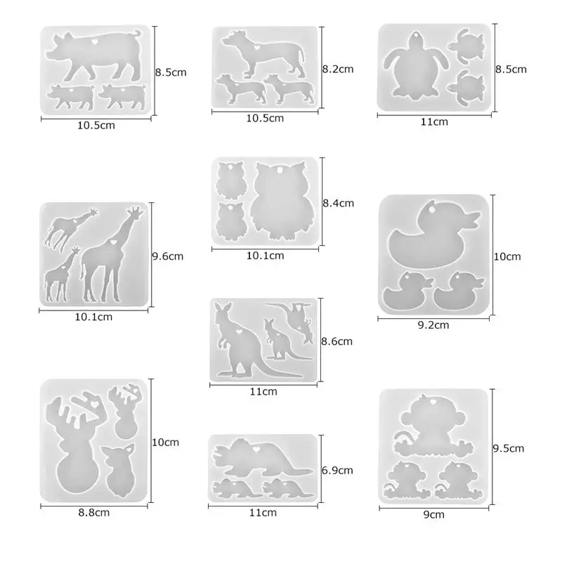 

DIY Animal Resin Mold Owl Shape Pendant Key Chain Earrings UV Epoxy Silicone Mold for Jewelry Making Tools Resin Craft