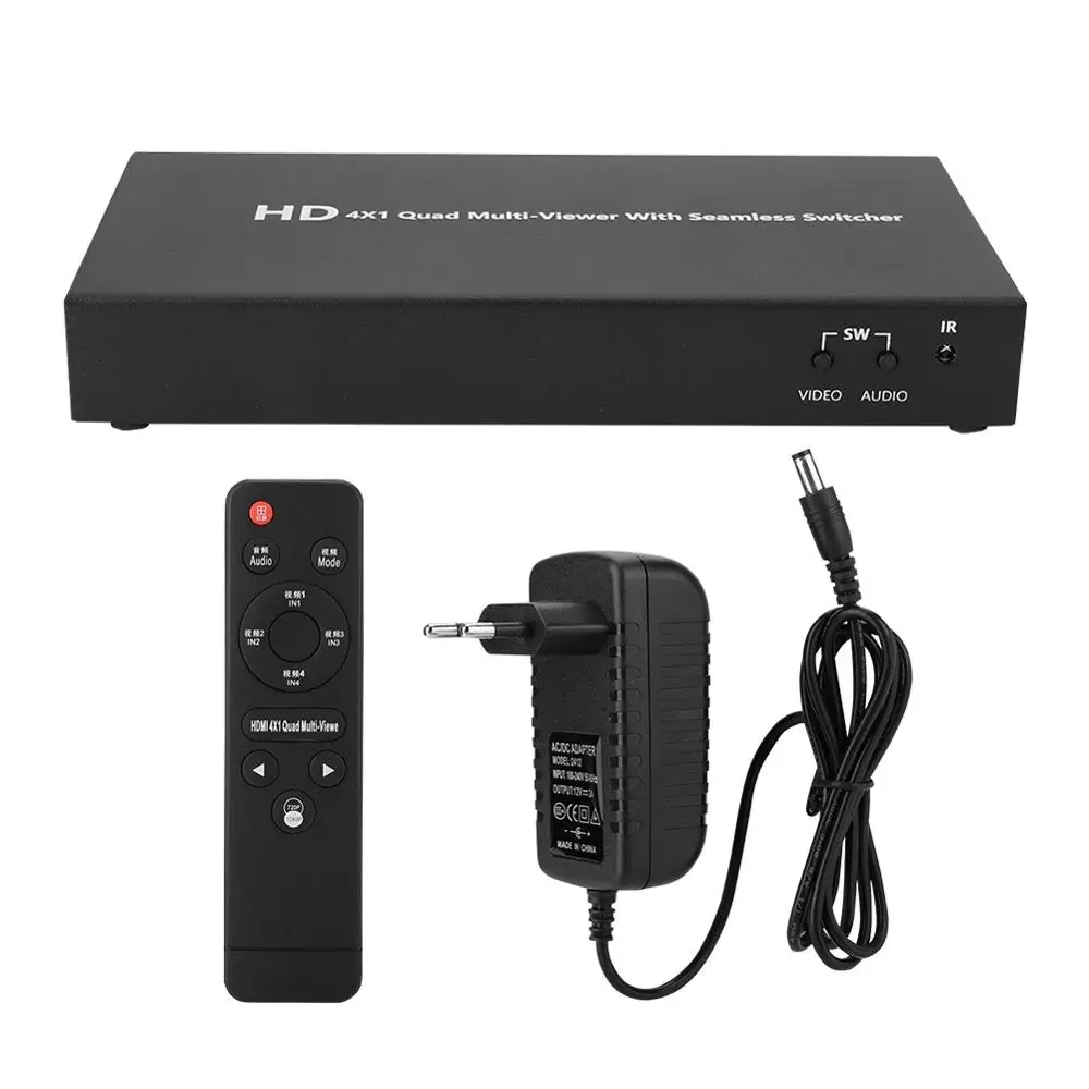 4X1 HDMI изображение Quad видео сплиттер бесшовный переключатель 1080p/1080i ЕС 110-240 В |