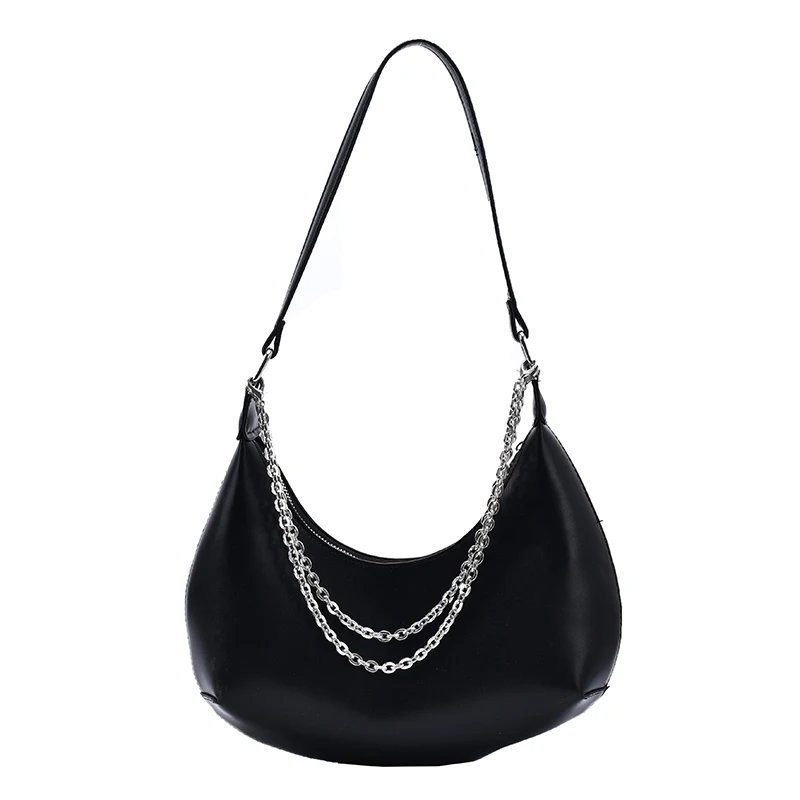 

Designer Branded Small Half Moon PU Leather Shoulder Crossbody Bags For Women 2021 Trend Handbags Travel Trending Hand Bag