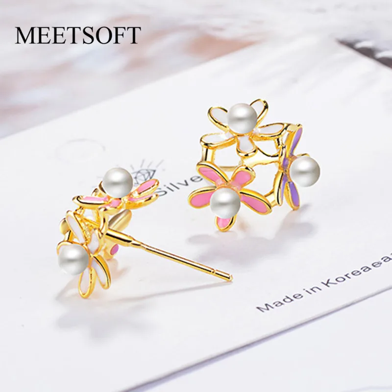 Женские серьги-гвоздики из серебра 925 пробы с жемчугом | Украшения и аксессуары