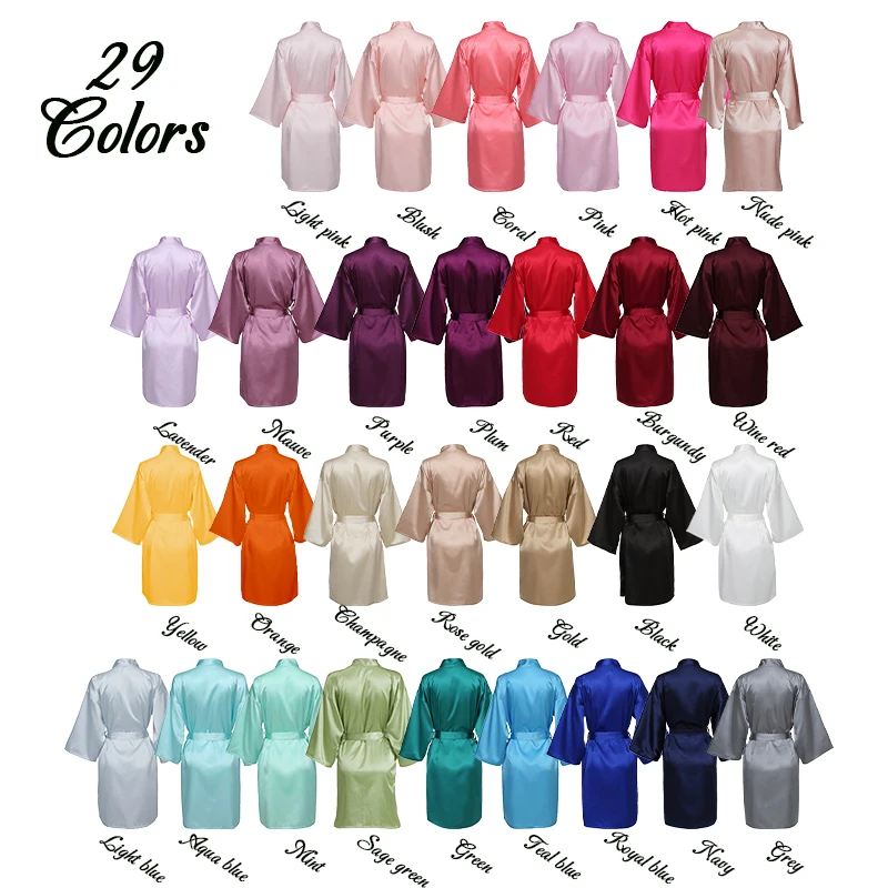 custom robe Personalised Names Bride Satin Silk Bride Robe Wedding Gift Bridesmaid Bride Dressing Gown Bridal