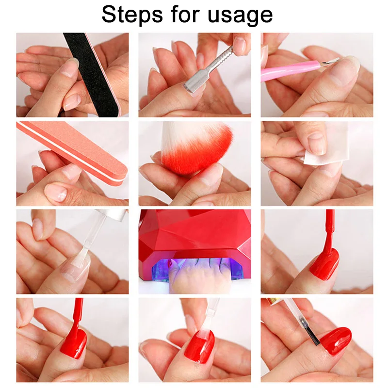 

Hot sale 1 Bottle UV Gel Nail Polish Long Lasting Gel Varnish Nails Art Decoration for Manicure Pedicure