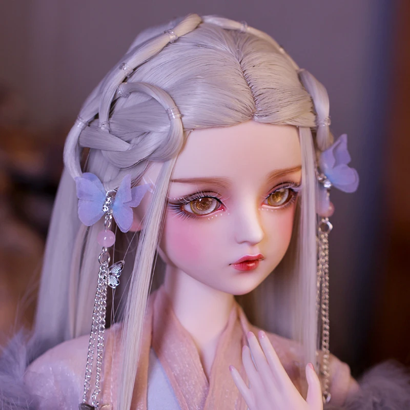 

60cm bjd doll gifts for girl Silver hair Doll With Clothes Change Eyes NEMEE Doll Best Valentine's Day Gift Handmade doll