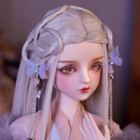 60cm bjd doll gifts for girl silver hair doll with clothes change eyes nemee doll best valentines day gift handmade doll
