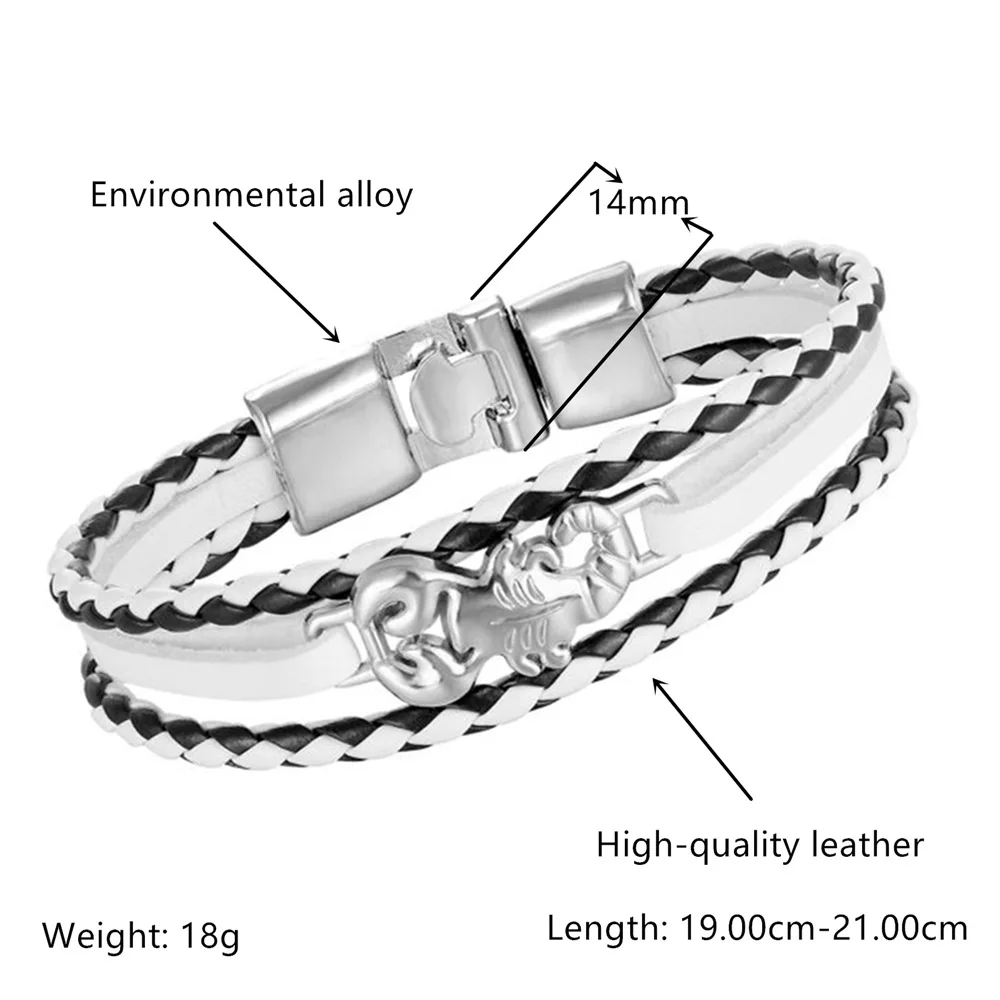 Женский винтажный браслет-Скорпион 2020 многослойный кожаный браслет мужской