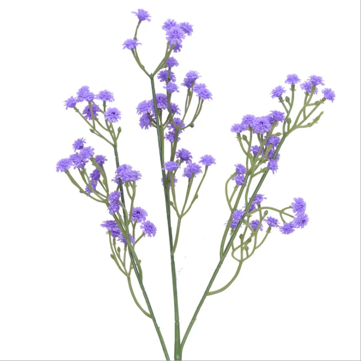 

Simulation Flower Gypsophila Bouquet Bride Wedding Road Guide Decoration Bouquet 3 Fork Flower Arrangement Home Decoration DIY