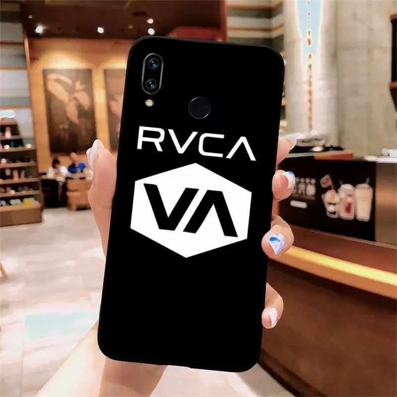 

RVCA text logo pattern luxury protective Phone Case shell For Xiaomi Redmi note 7 8 9 t k30 max3 9 s 10 pro lite