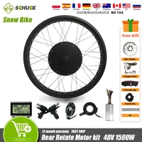 Electric Fat Bike Kit Snow Wheel 20 26 inch 48V 1500W 4.0 Tyre 170mm Brushless Rear Rotate Hub Motor Bicycle Conversion Kit