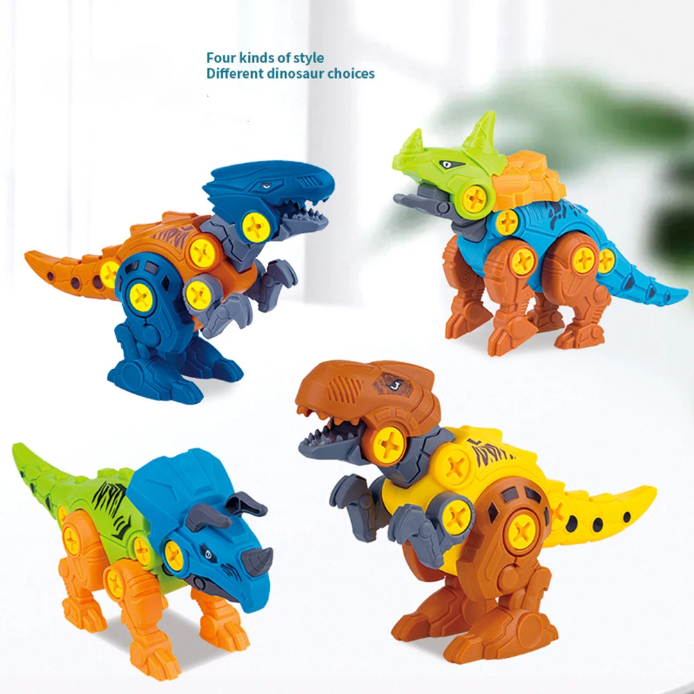 Juguetes de dinosaurios para ni&ntilde;os y ni&ntilde;as, conjunto de ingenier&iacute;a de construcci&oacute;n artesanal, juguetes de aprendizaje, regalo de Pascua para ni&ntilde;os de 3 a 10 a&ntilde;os-2