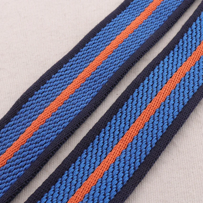 

Webbing 1 1/2" Dark Blue Orange Striped Webbing Ribbon Twill Black Bag Purse Straps Totes Belts Tape Bag Handle 38mm