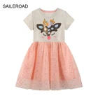 Детское летнее Хлопковое платье с коротким рукавом