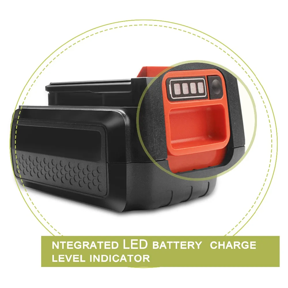 Bonacell 1 шт. 3.0Ah 36 V/40 V LBX36 Перезаряжаемые Батарея для BLACK&DECKER LBXR36 BXR36 LST136 LST420 LST220 LST300 MTC220 MST1024