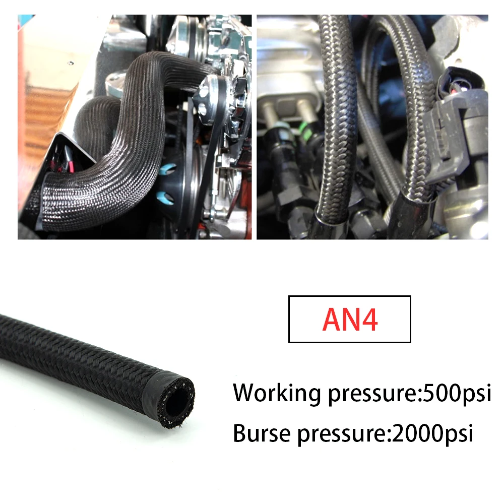 Гоночный шланг 1 м из нейлона и нержавеющей стали топливная линия тормозной