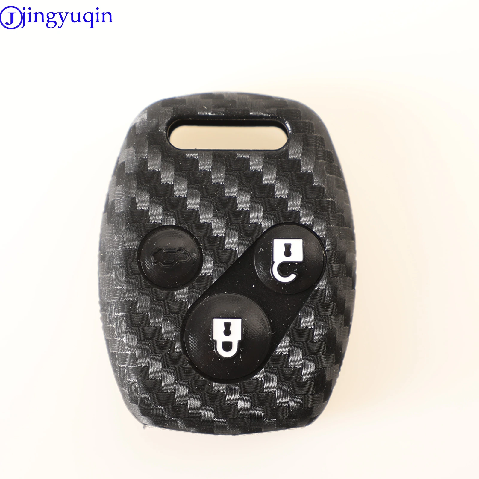 Jingyuqin углеродный силиконовый чехол для ключей от машины Honda Civic Accord Pilot Fit Crv S2000 Stream