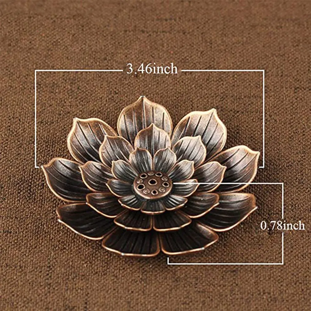 

Creative Seven-hole Pure Copper Lotus Incense Holder Stick 3-layer Incense Burner Holder Incense Burner Plate