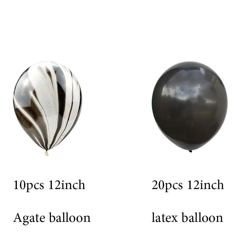 74 шт./компл. черный золотой с днем рождения воздушные шары набор латексные гелий