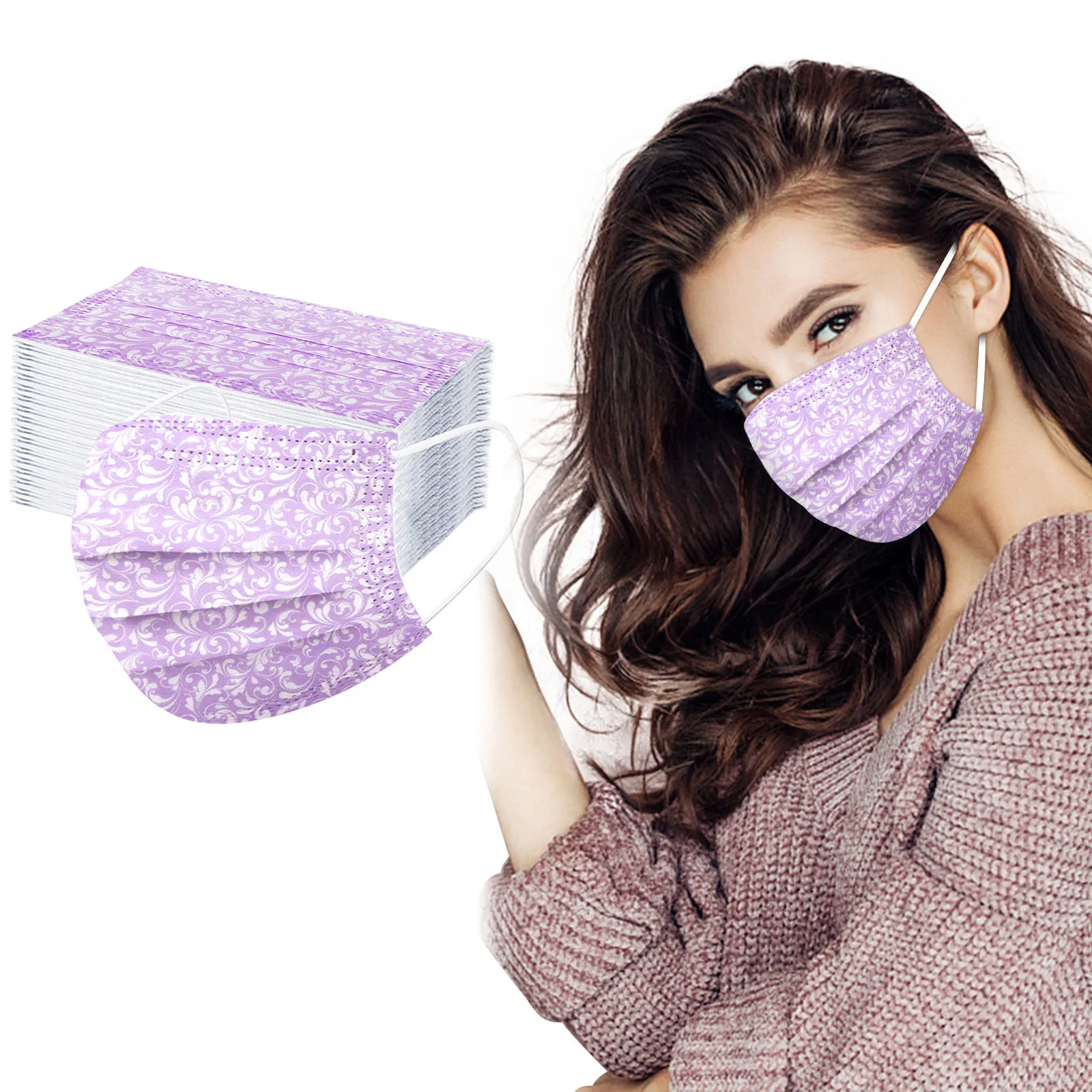 

50 шт., Одноразовые Дышащие маски для лица