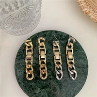 vintage watch chain earrings for women punk jewelry hiphop chain tassel earring female brincos gothic pendant bijoux 2020