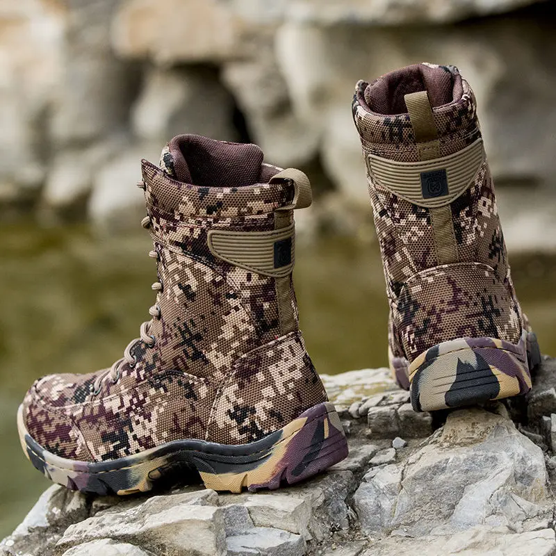 Летние уличные высокие вспомогательные ботинки тактические боевые пустынные