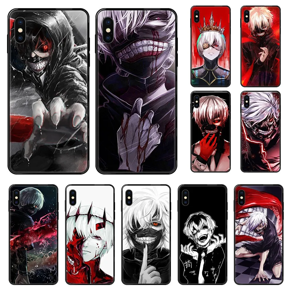 Мягкий чехол из японского аниме Токийский Гуль черный для сотового телефона iphone 4