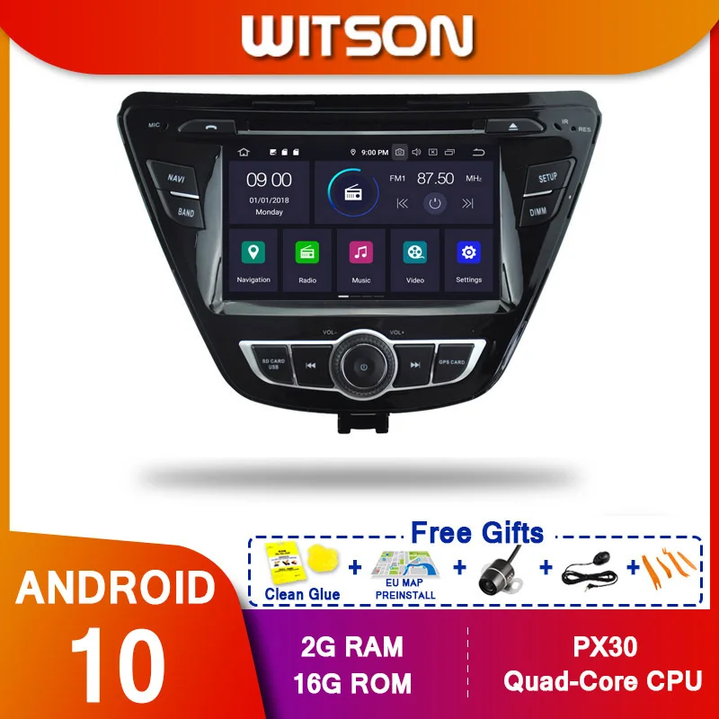 WITSON Android 10 0 Octa core PX5 Автомобильный DVD плеер для HYUNDAI ELANTRA 2014 IPS SCCREN 4 Гб RAM 64 ROM GPS