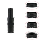 Линза Барлоу 0,5x0,35x2X1X, вспомогательное стекло для объектива 42 мм, для камеры в стиле индустрии видеомикроскопа 10A, 300x, 180x, 120x