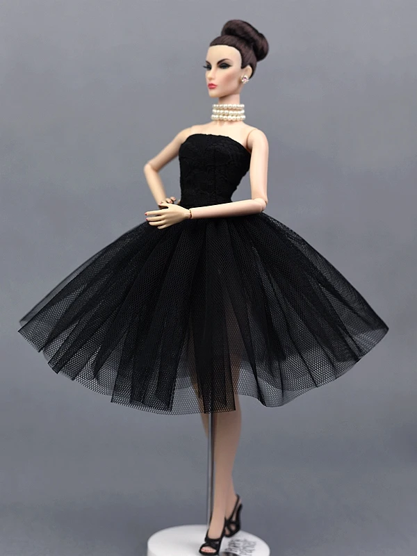 Изумительное черное платье юбка кружевное вечернее свадебное принцессы модная