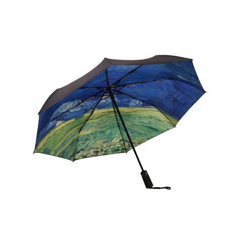 

Folding Handle Umbrella Men Fabric Windproof Wind Resistant Umbrella Sun Protection Sombrinhas Femininas Wedding Parasol EA60YS