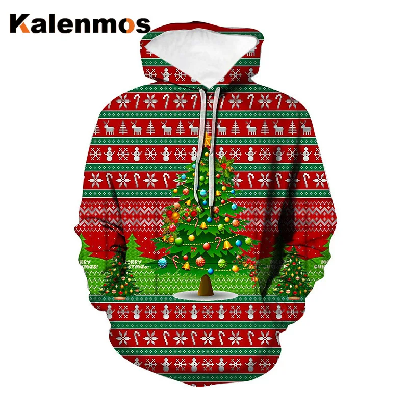 Пара рождественских толстовки для женщин и мужчин спортивные костюмы с принтом