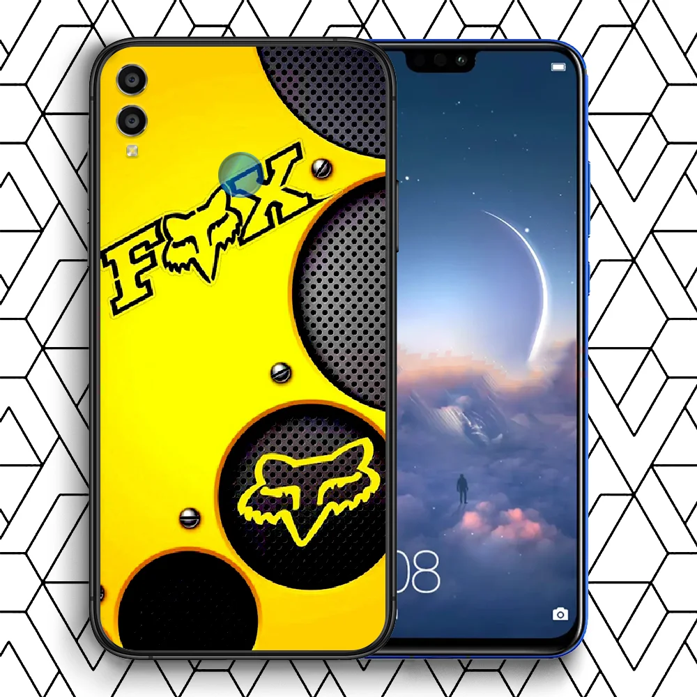 

motorcycle logo Fox Phone Case For Huawei Honor 6A 7A 7C 8 8A 8X 9 9X 10 10i 20 Lite Pro Play black Back Soft Funda Painting