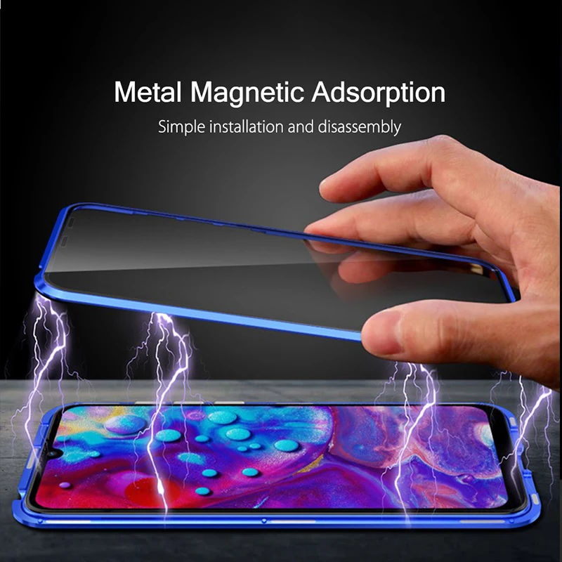 

Металлический магнитный чехол с полным покрытием 360 градусов для Xiaomi Mi Max 3, чехол для Xiaomi Mi Max 3, чехол с двойным стеклом, чехол для Xiaomi Mi Max3, чех...